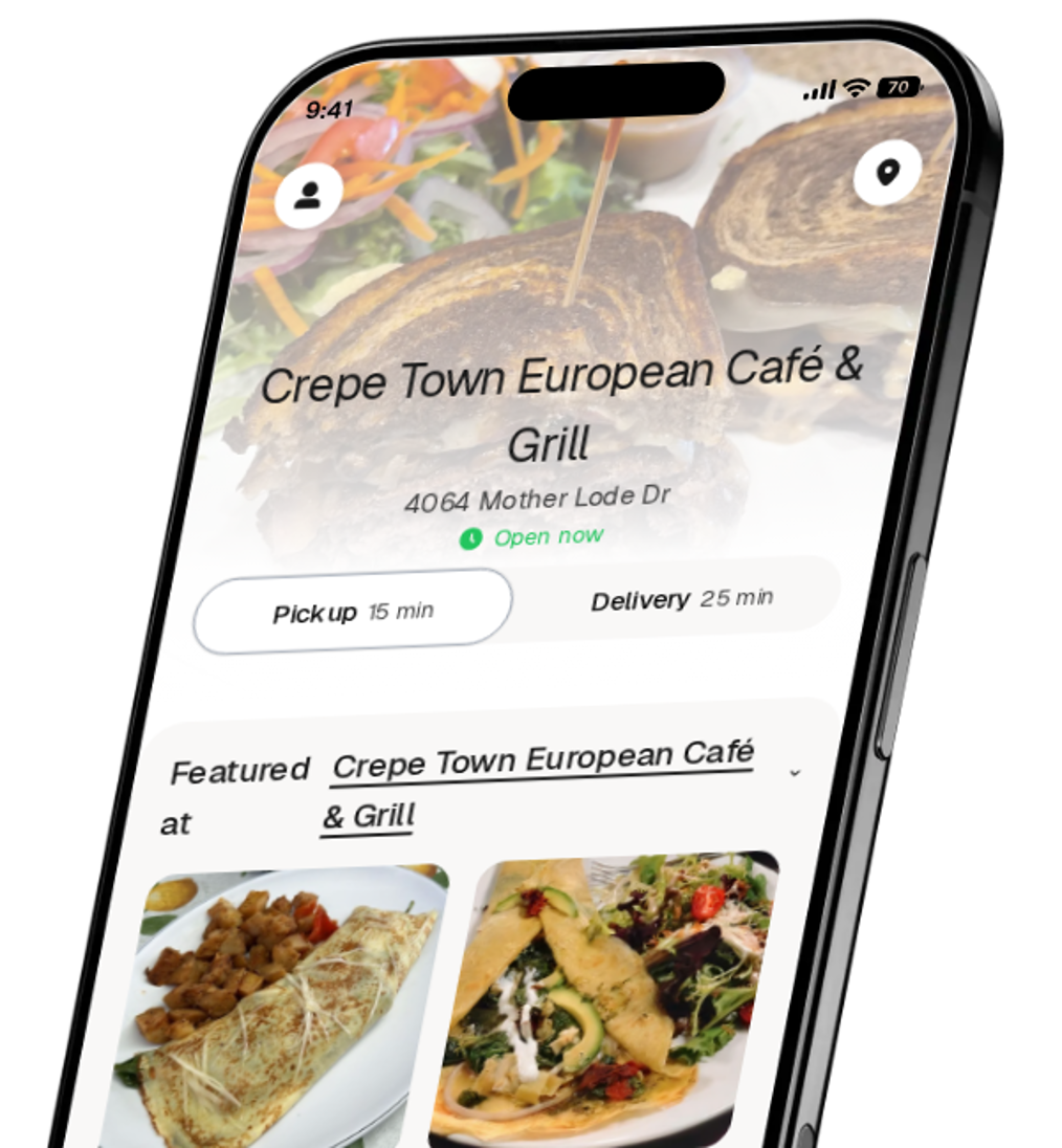 Crepe Town European Café & Grill app preview